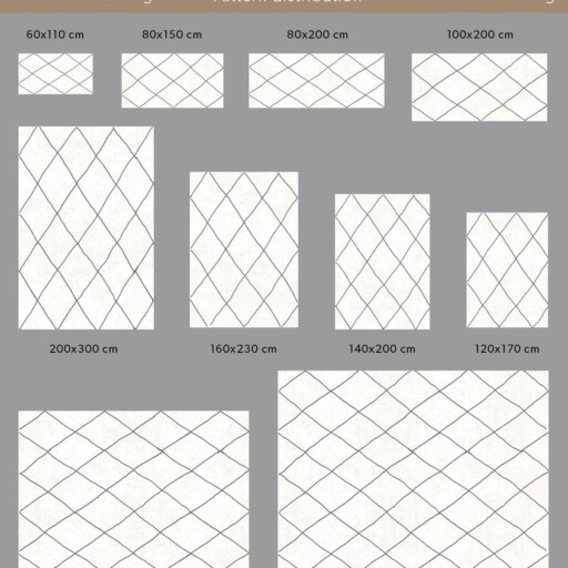 Hoogpolig vloerkleed geruit Artisan - wit/grijs