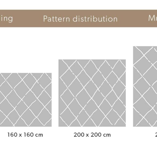 Vierkant hoogpolig vloerkleed ruiten Habitat - olijfgroen/wit