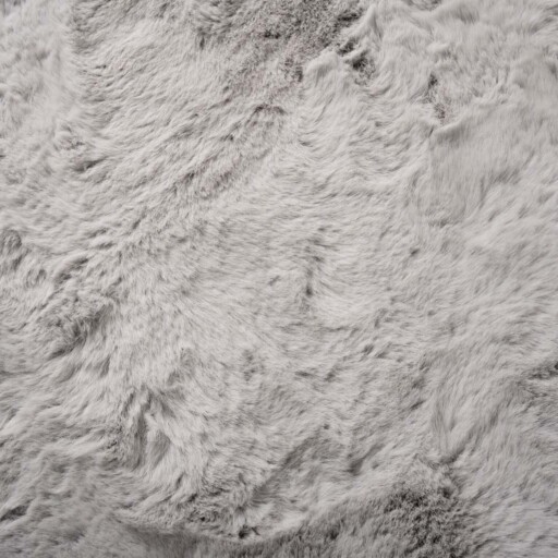 Vierkant hoogpolig vloerkleed - Comfy plus - lichtgrijs - close up, thumbnail