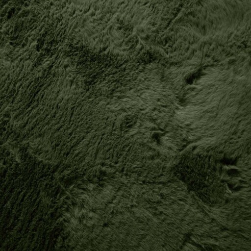 Zacht hoogpolig vloerkleed - Comfy plus - olijfgroen - close up, thumbnail