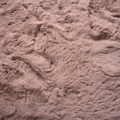 Zacht hoogpolig vloerkleed - Comfy plus - roze - close up, thumbnail