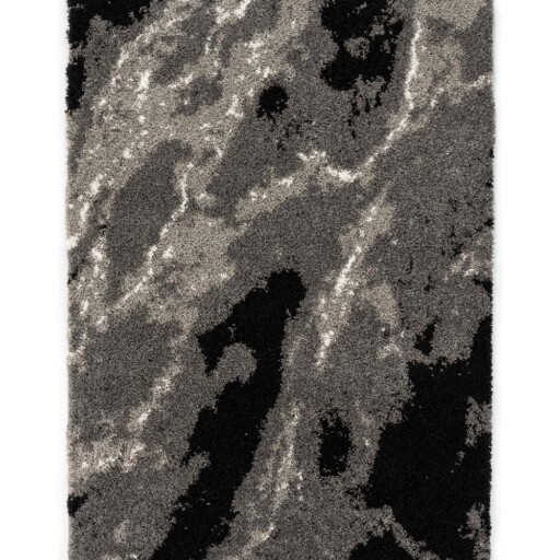 Hoogpolig vloerkleed Marble Artisan - grijs - overzicht