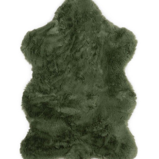 Kindervloerkleed schaap - Fluffy olijfgroen - overzicht boven