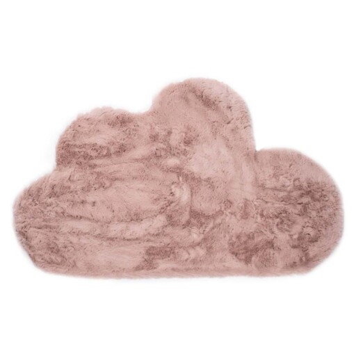 Kindervloerkleed wolkje - Fluffy roze - overzicht boven