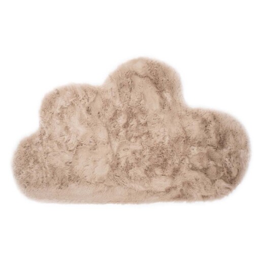 Kindervloerkleed wolkje - Fluffy taupe - overzicht boven