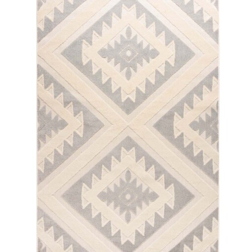 Buitenkleed geometrisch - Verano grijs/wit - overzicht