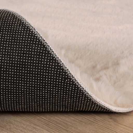 Kindervloerkleed wolkje - Fluffy crème - close up, thumbnail