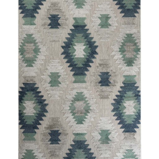 Buitenkleed aztek - Verano grijs/mint - overzicht