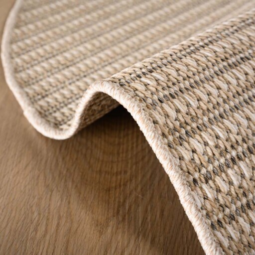 Rond jute buitenkleed Sunny - naturel - close up, thumbnail