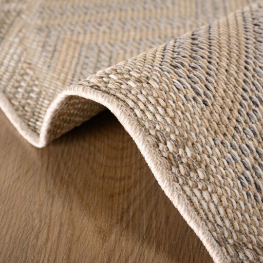 Rond jute buitenkleed Sunny Contour - naturel - close up, thumbnail