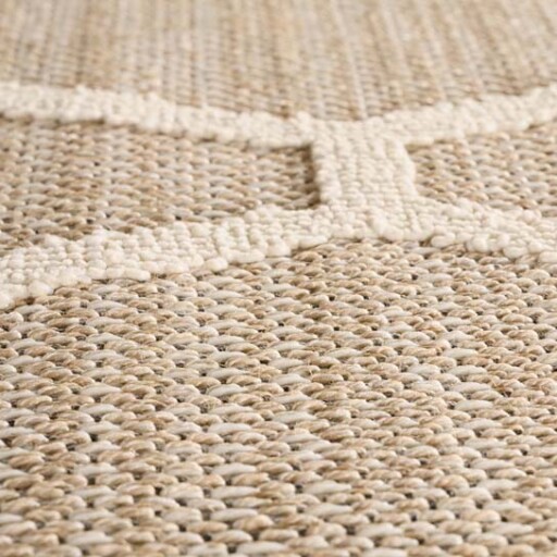 Jute balkonkleed - Lazo Diamond beige - close up