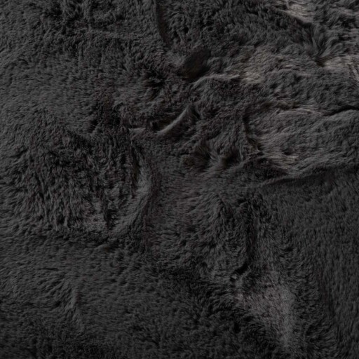 Ovaal hoogpolig vloerkleed - Comfy plus - donkergrijs - close up, thumbnail