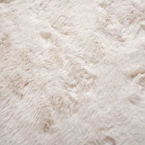 Ovaal hoogpolig vloerkleed - Comfy plus - wit - close up, thumbnail