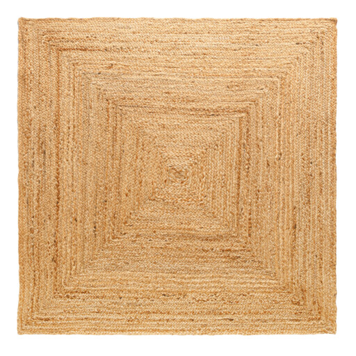 Jute vloerkleed vierkant - Boho & me - naturel - overzicht