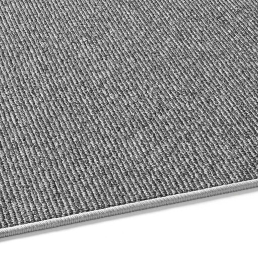 Laagpolig vloerkleed - Fleur grijs - close up zijkant, thumbnail