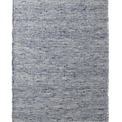 Wollen vloerkleed - Bokn blauw - overzicht boven