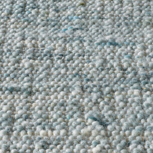 Wollen vloerkleed - Bokn Lichtblauw - close up materiaal, thumbnail