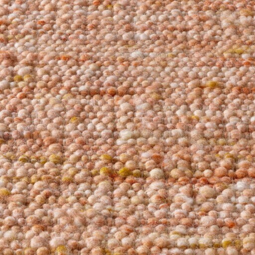 Wollen vloerkleed - Bokn Terracotta - close up materiaal, thumbnail