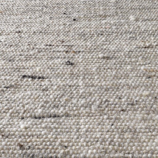 Wollen vloerkleed - Bokn lichtgrijs - close up materiaal, thumbnail