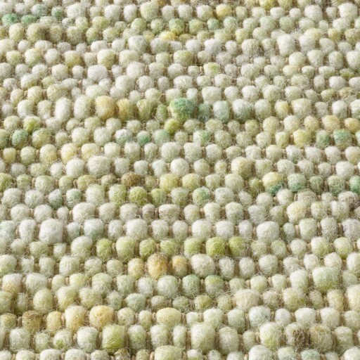 Wollen vloerkleed - Lundr groen - close up materiaal, thumbnail