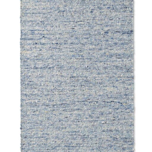 Wollen vloerkleed - Lundr blauw - overzicht boven