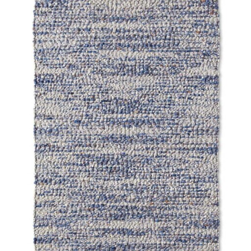 Wollen vloerkleed - Ursule blauw/crème - overzicht boven