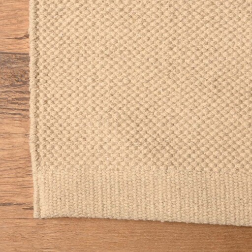 Katoen vloerkleed - Svelvik beige - close up, thumbnail