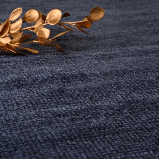 Viscose vloerkleed - Gem blauw - close up materiaal, thumbnail