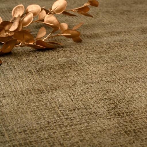 Viscose vloerkleed - Gem olijfgroen - close up materiaal, thumbnail