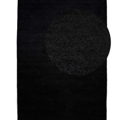Viscose vloerkleed - Gem zwart - overzicht