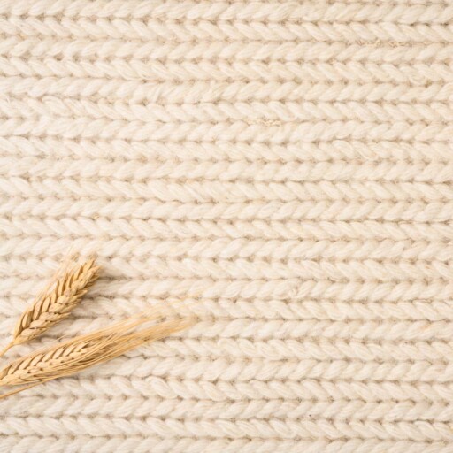 Wollen vloerkleed - Narvik wit - close up materiaal, thumbnail