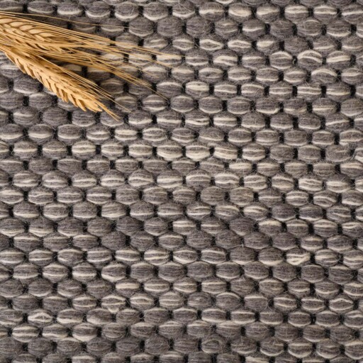 Wollen vloerkleed - Odda grijs - close up materiaal, thumbnail