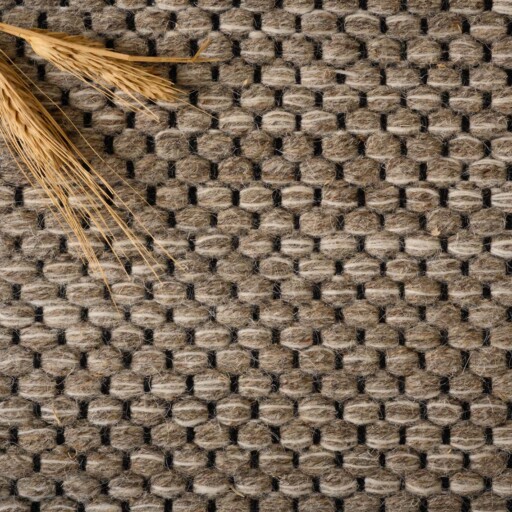 Wollen vloerkleed - Odda grijs/taupe - close up materiaal, thumbnail