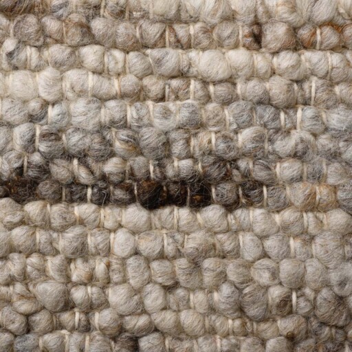 Wollen vloerkleed - Tinn grijs - close up materiaal, thumbnail