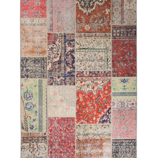 Patchwork vloerkleed - Fade Heritage multi - overzicht boven