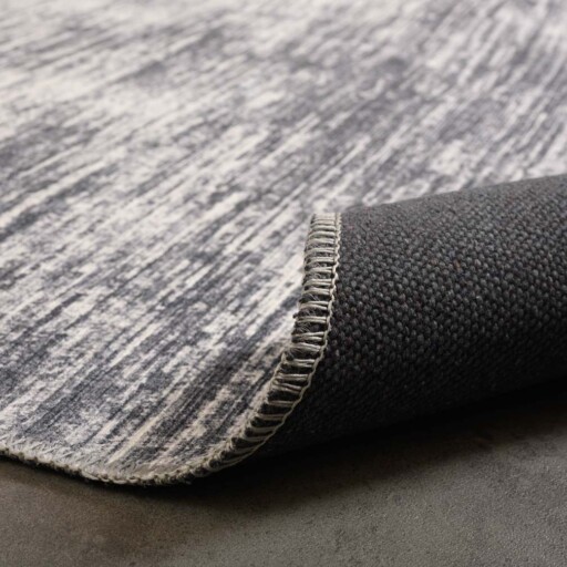 Vintage vloerkleed - Fade Blend grijs - close up vouw, thumbnail