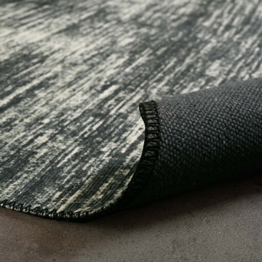 Vintage vloerkleed - Fade Blend groen - close up vouw, thumbnail