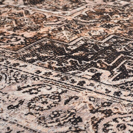 Vintage vloerkleed - Fade No.3 beige - close up materiaal, thumbnail