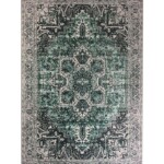 Vintage vloerkleed – Fade No.3 groen top view
