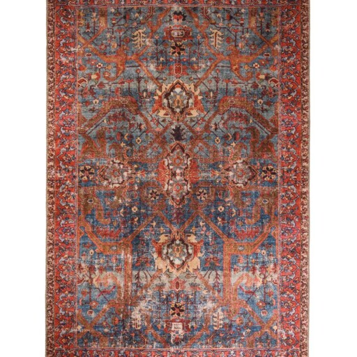 Vintage vloerkleed - Fade Opulence rood - overzicht boven