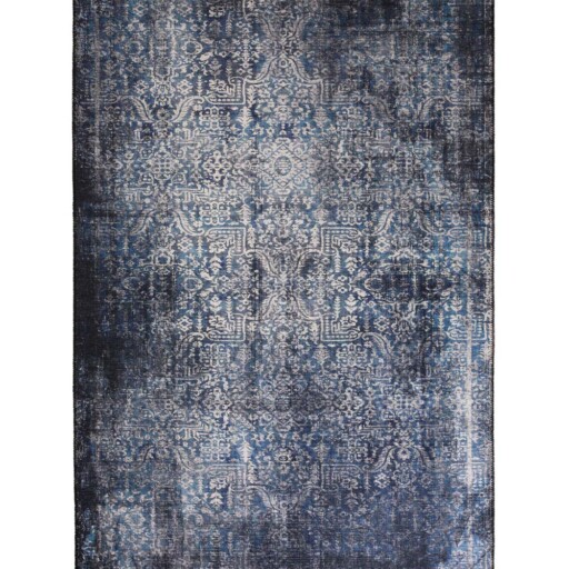 Vintage vloerkleed - Fade Stellar blauw/zilver - overzicht boven