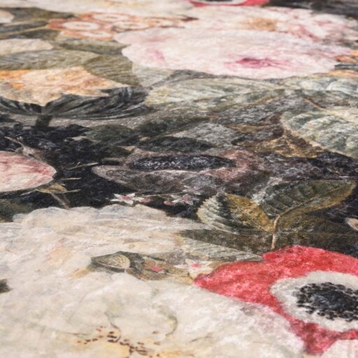 Vloerkleed bloemen wasbaar - Moderna multi - close up materiaal, thumbnail