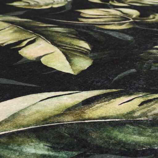 Vloerkleed jungle wasbaar - Moderna groen - close up materiaal, thumbnail