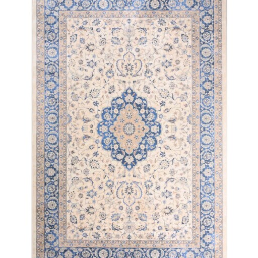 Perzisch tapijt wasbaar - Moderna blauw - overzicht boven