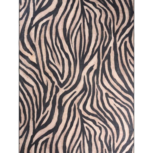 Zebra vloerkleed wasbaar - Moderna zwart/bruin - overzicht boven