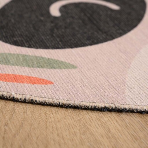 Vloerkleed wasbeer kinderkamer - Wasbaar grijs - close up, thumbnail