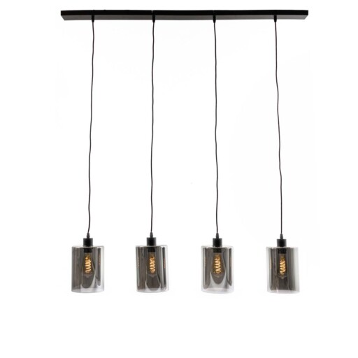 Hanglamp smoke glas - Quatre Amis zwart - overzicht
