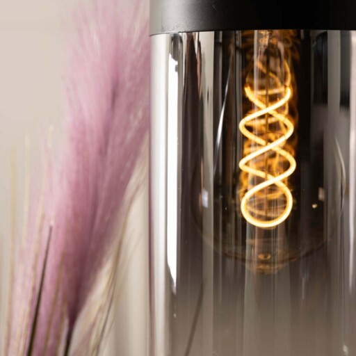Hanglamp smoke glas - Unique zwart