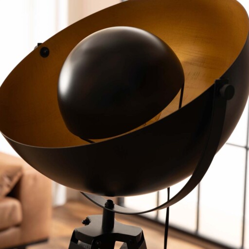Staande lamp industrieel - Cone zwart